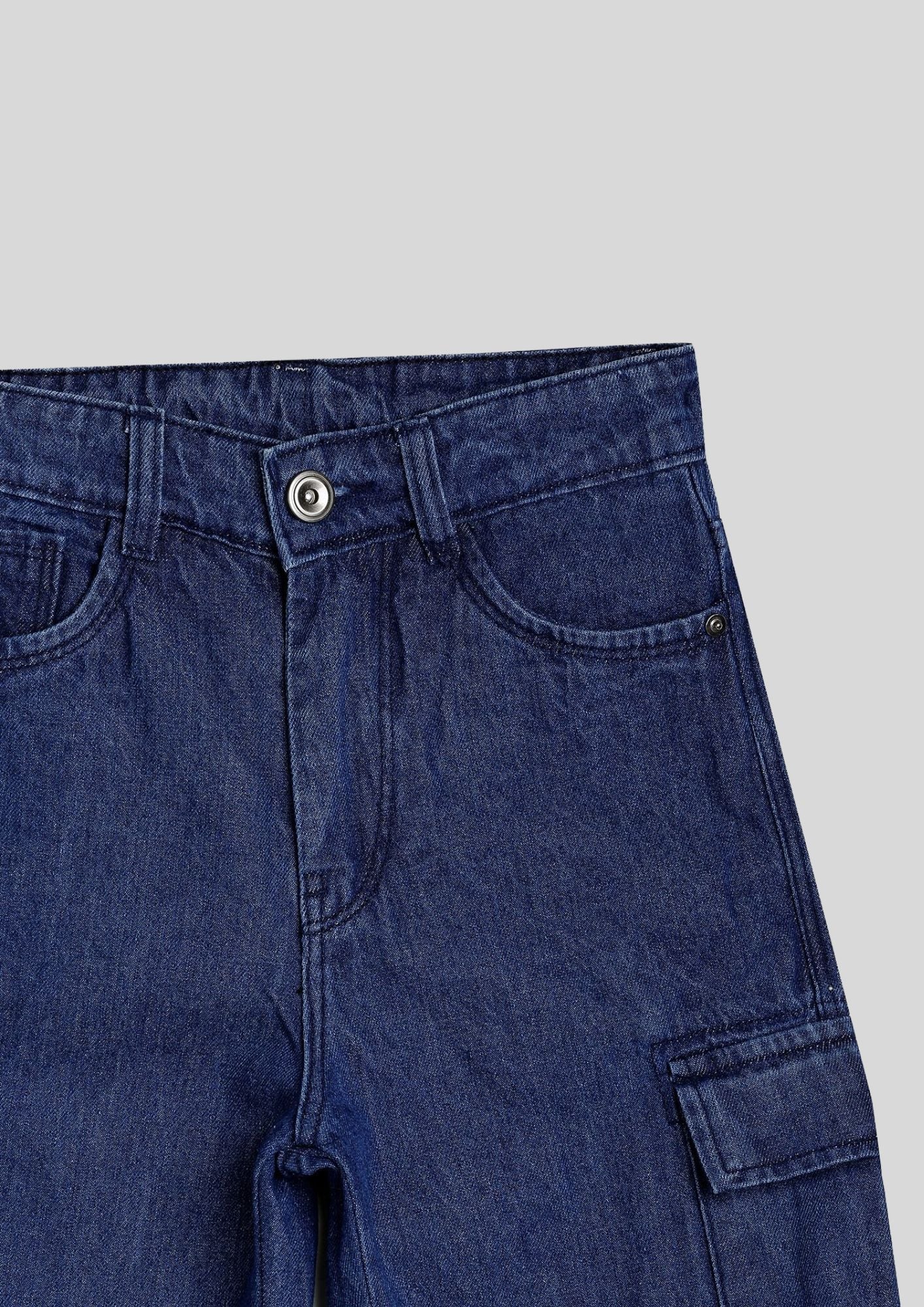 CHILINS Kids’ Blue Baggy Jeans with Logo T‑Shirt – Trendy Casual Wear for Girls