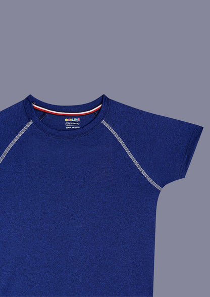 CHILINS Kids’ Blue Dry‑Fit Sports T‑Shirt – Activewear for School & Outdoor Sports