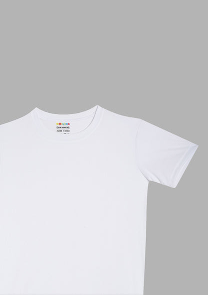 CHILINS Kids’ White Dry Fit Sports T‑Shirt – Activewear