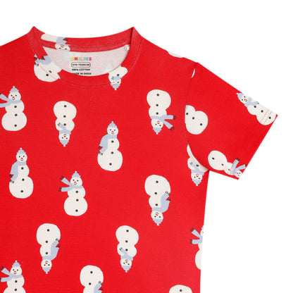 Boys Girls Christmas Special Round Neck Cotton Tshirt