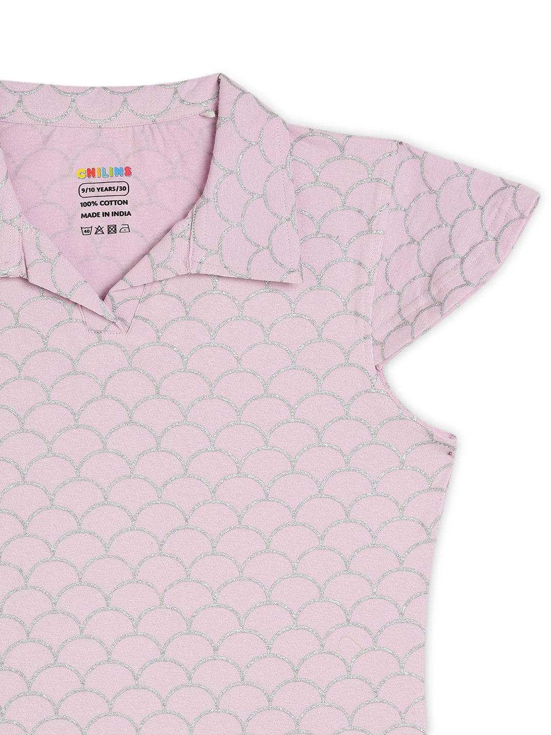 CHILINS Girls Pure Cotton Casual Dress – Golden Print