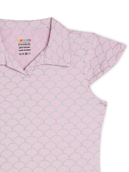 CHILINS Girls Pure Cotton Casual Dress – Golden Print