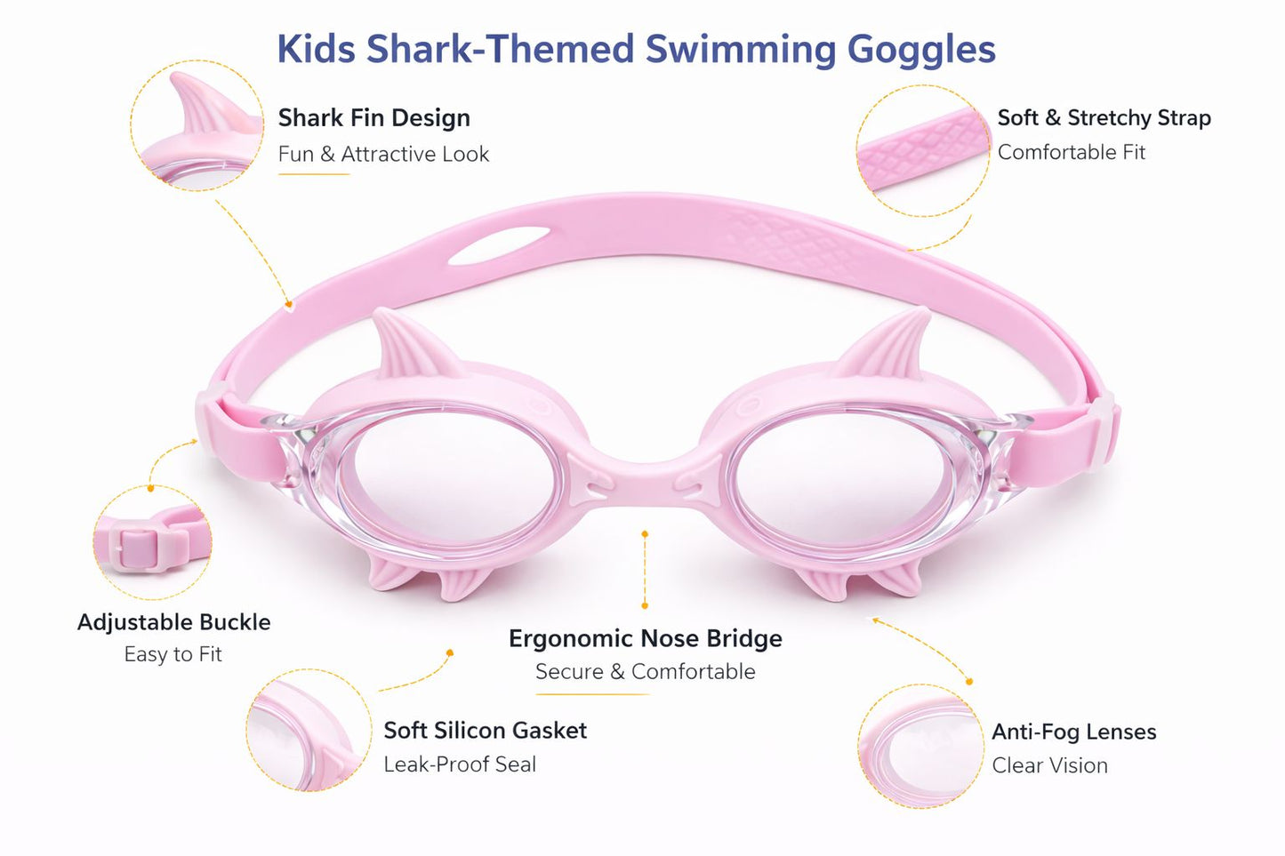 Swimming Goggles for Kids Boys Girls