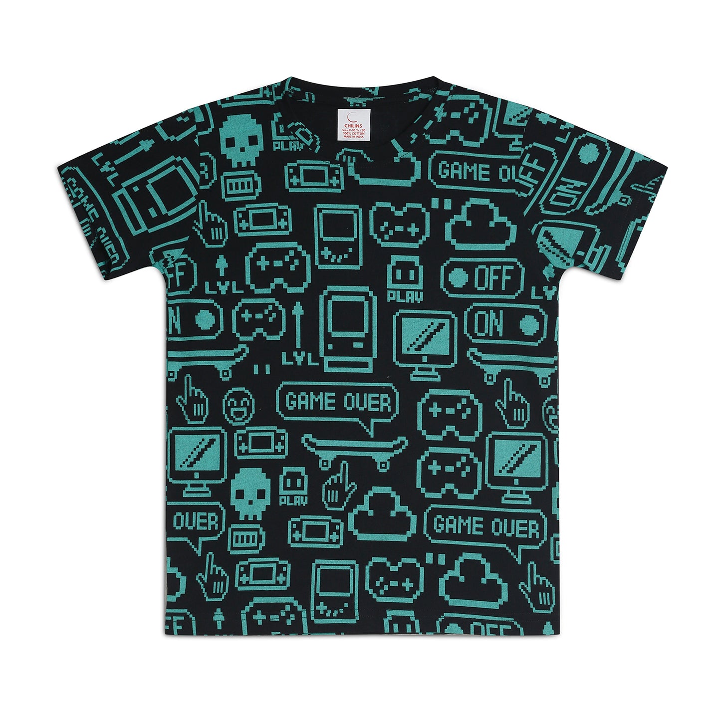 Sleepwear Set | Tshirt Pyjama Pant Set | Nightsuit Set | Boys & Girls Cotton Fabric Black