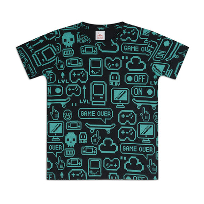 Sleepwear Set | Tshirt Pyjama Pant Set | Nightsuit Set | Boys & Girls Cotton Fabric Black