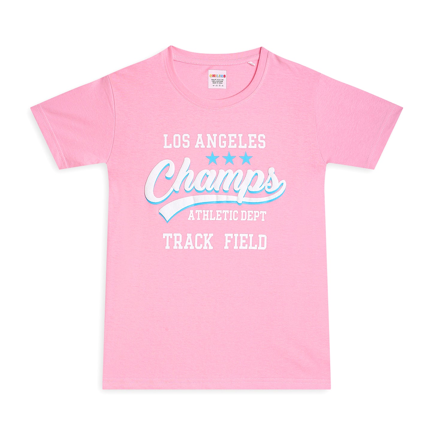 Girls Cotton Tshirt Pajama Set Knit Half Sleeves