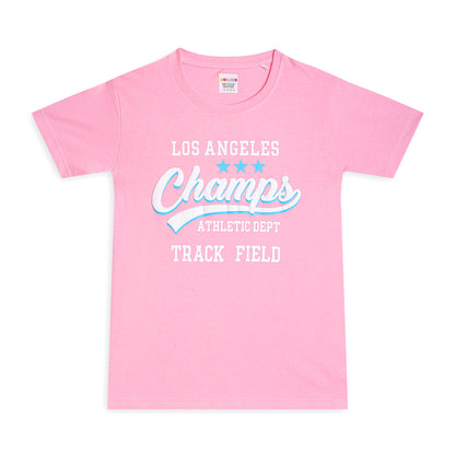 Girls Cotton Tshirt Pajama Set Knit Half Sleeves