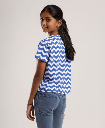 Girls’ Graphic Printed T-Shirt| Crop top | Slogan Tee | Soft Cotton Casual Top for Kids