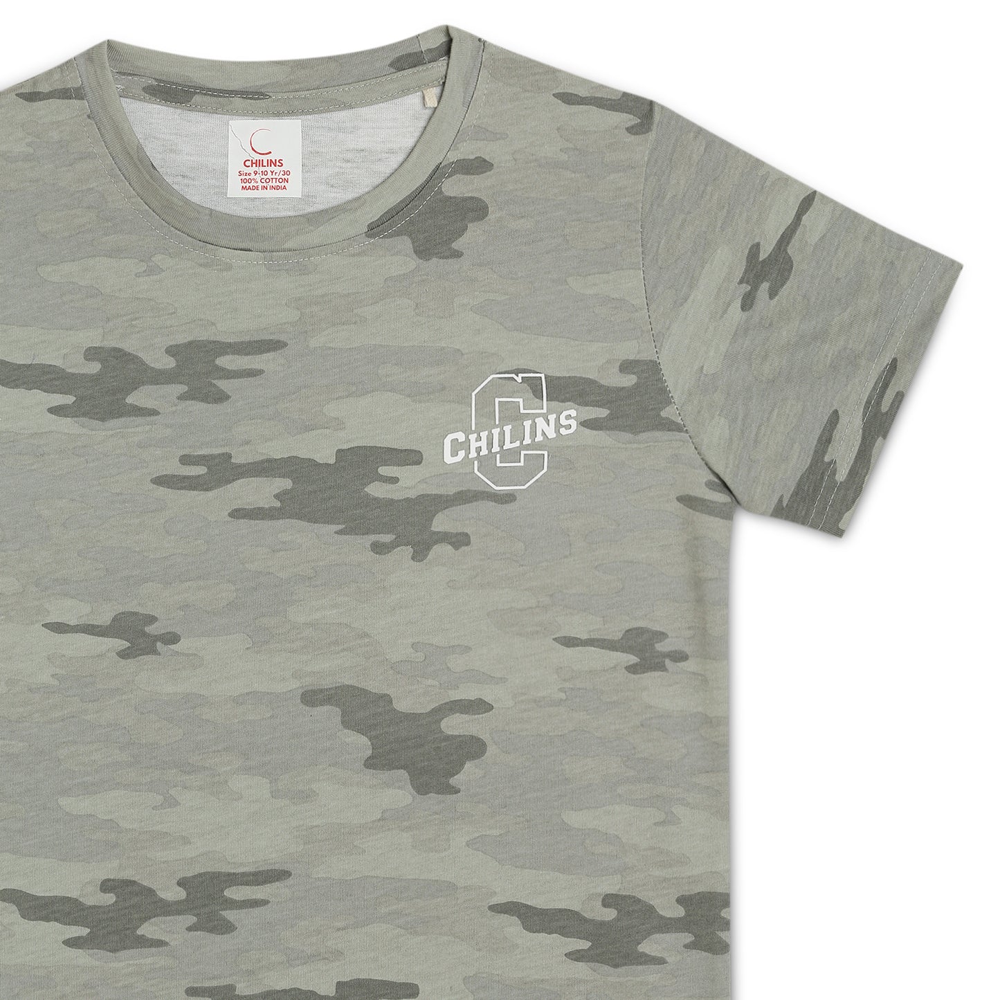 Kids Boy's Girls Regular Round Neck Cotton Fit T-Shirt Grey