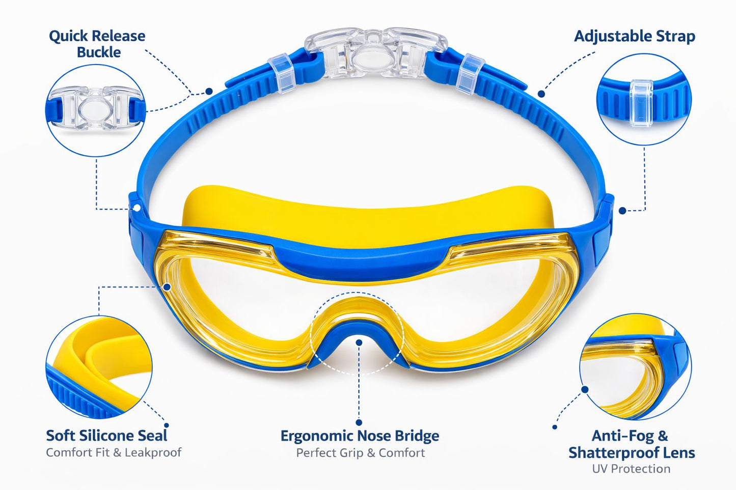 Swimming Goggles for Kids Boys Girls