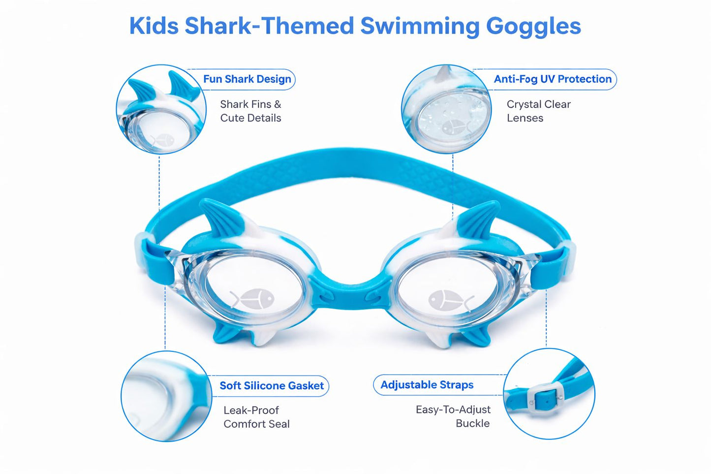 Swimming Goggles for Kids Boys Girls