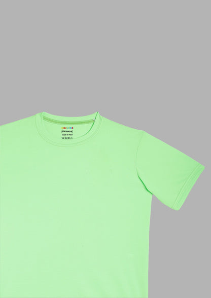 CHILINS Kids’ Light Green Dry‑Fit Sports T‑Shirt – Activewear for School & Outdoor Sports