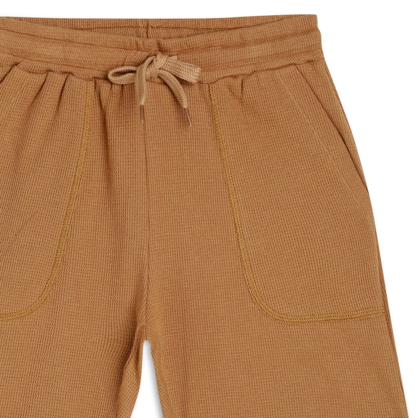 Boy's Cotton Bermuda Shorts with Trending Pocket Design – Brown