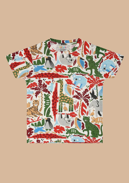 CHILINS Kids’ Animal Print Cotton Shirt & Shorts Set – 100% Pure Cotton Outdoor Wear