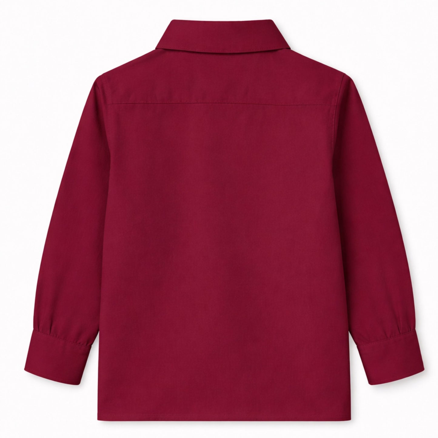CHILINS Kids Maroon Solid Formal Shirt | Full Sleeve Button-Down Shirt