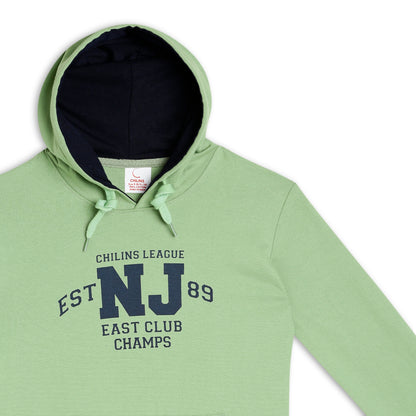 Boys Hooded & Round Neck Full Sleeves Sweatshirt – Green | CHILINS League Printed Sweatshirt