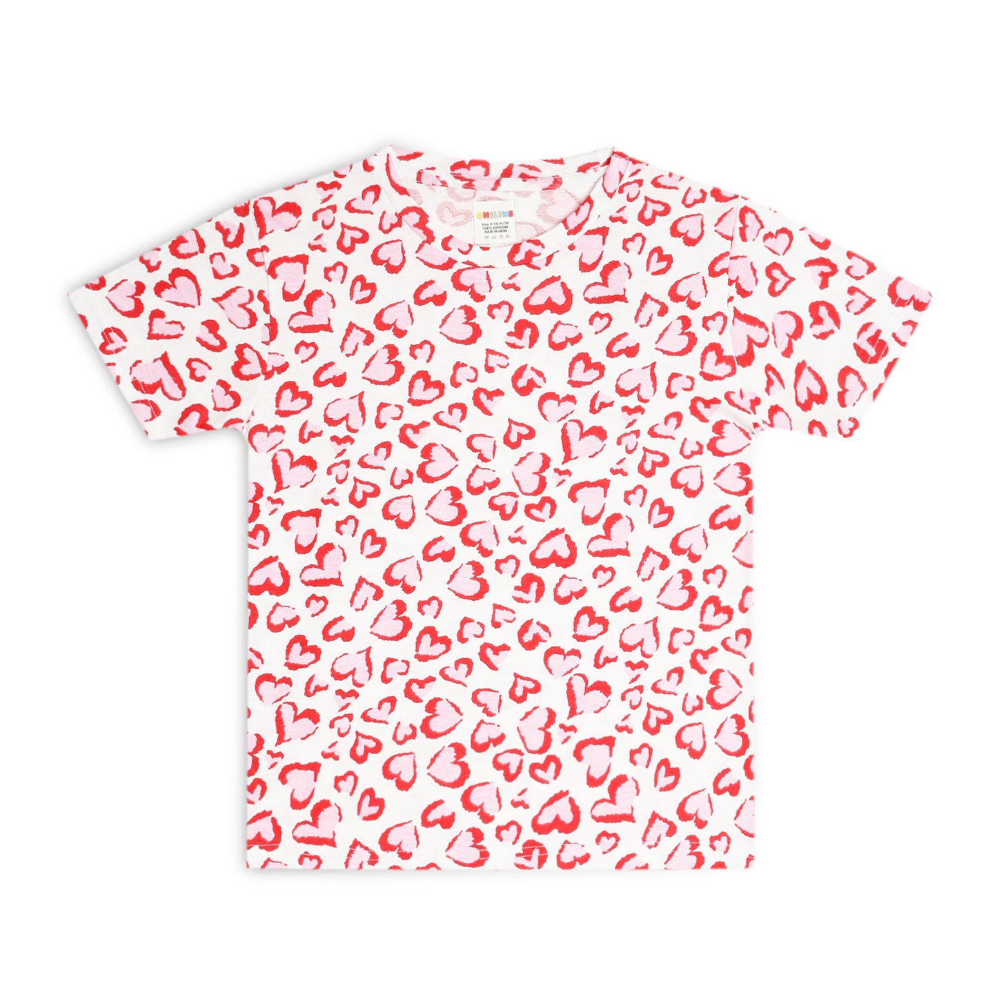 Sleepwear Set | Tshirt Pyjama Pant Set | Nightsuit Set | Boys & Girls Cotton Fabric Red Heart