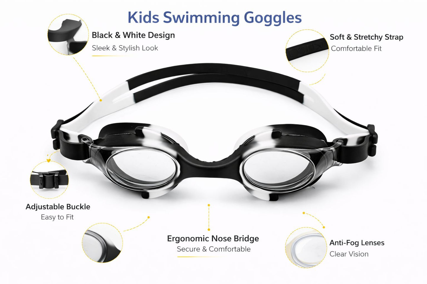 Swimming Goggles for Kids Boys Girls