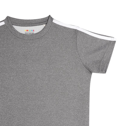 Kids Sports Wear Dryfit Active Wear Tshirt Grey