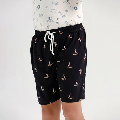 CHILINS Boys Girls Printed Cotton Bermuda Shorts