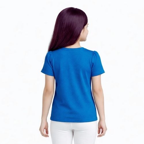 CHILINS Girls Solid Casual Top – Comfortable Everyday Wear