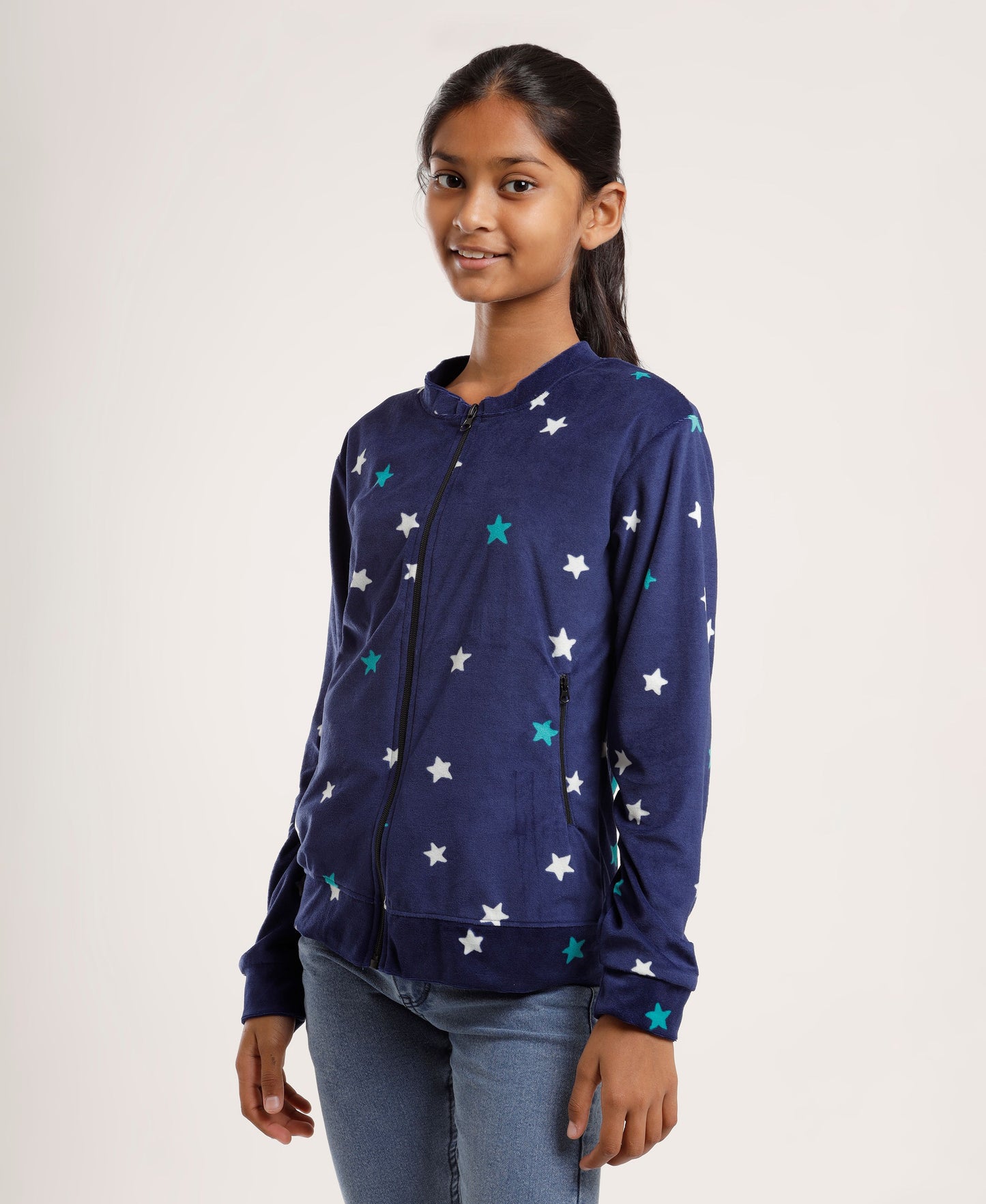 Girls Zip up Hoodie Soft Cute Sweatshirt Fuzzy Fleece Jacket with Pocket