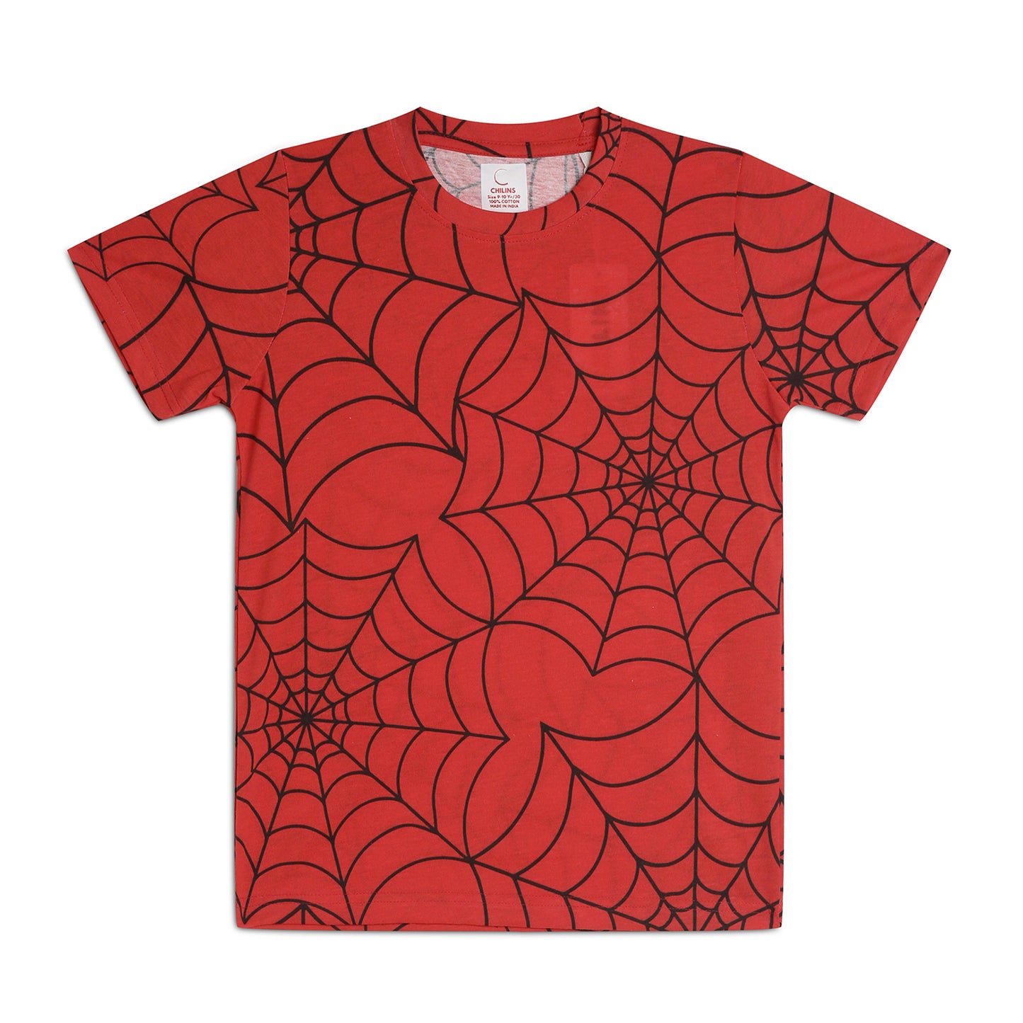 Sleepwear Set | Tshirt Pyjama Pant Set | Nightsuit Set | Boys & Girls Cotton Fabric Red Spider