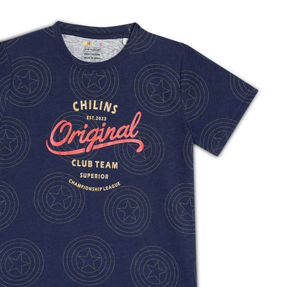 Boys Regular Round Neck Cotton Fit T-Shirt