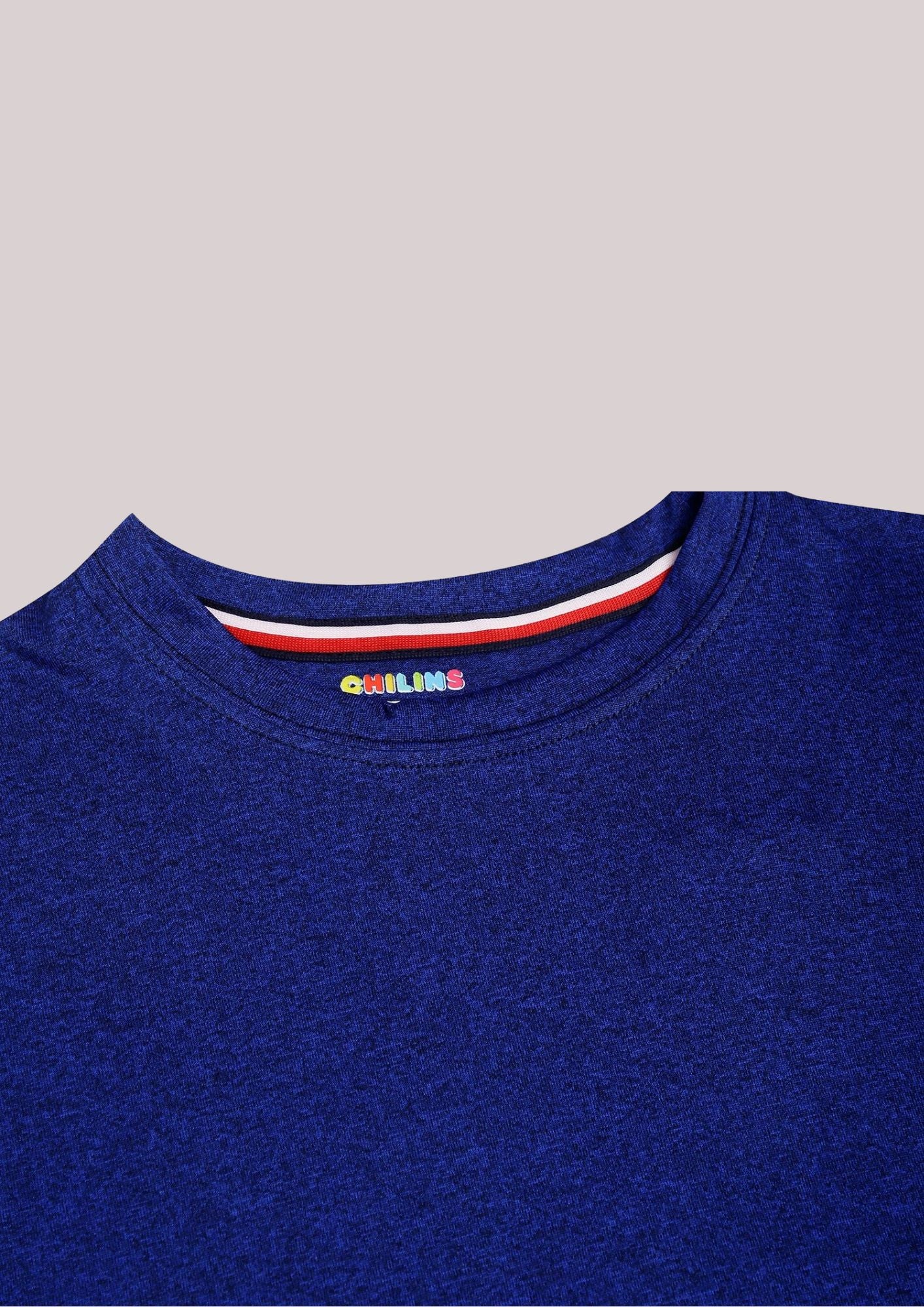 CHILINS Kids’ Blue Dry‑Fit Sports T‑Shirt – Activewear for School & Outdoor Sports