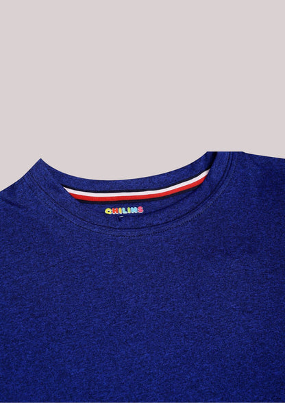 CHILINS Kids’ Blue Dry‑Fit Sports T‑Shirt – Activewear for School & Outdoor Sports