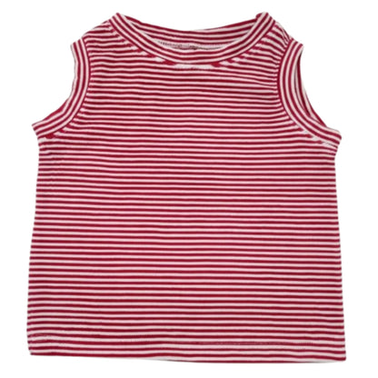 Girl's Solid Crew Neck Ribbed/Knitted Sleeveless Stretchable Slim Fit Crop Tank Top Red