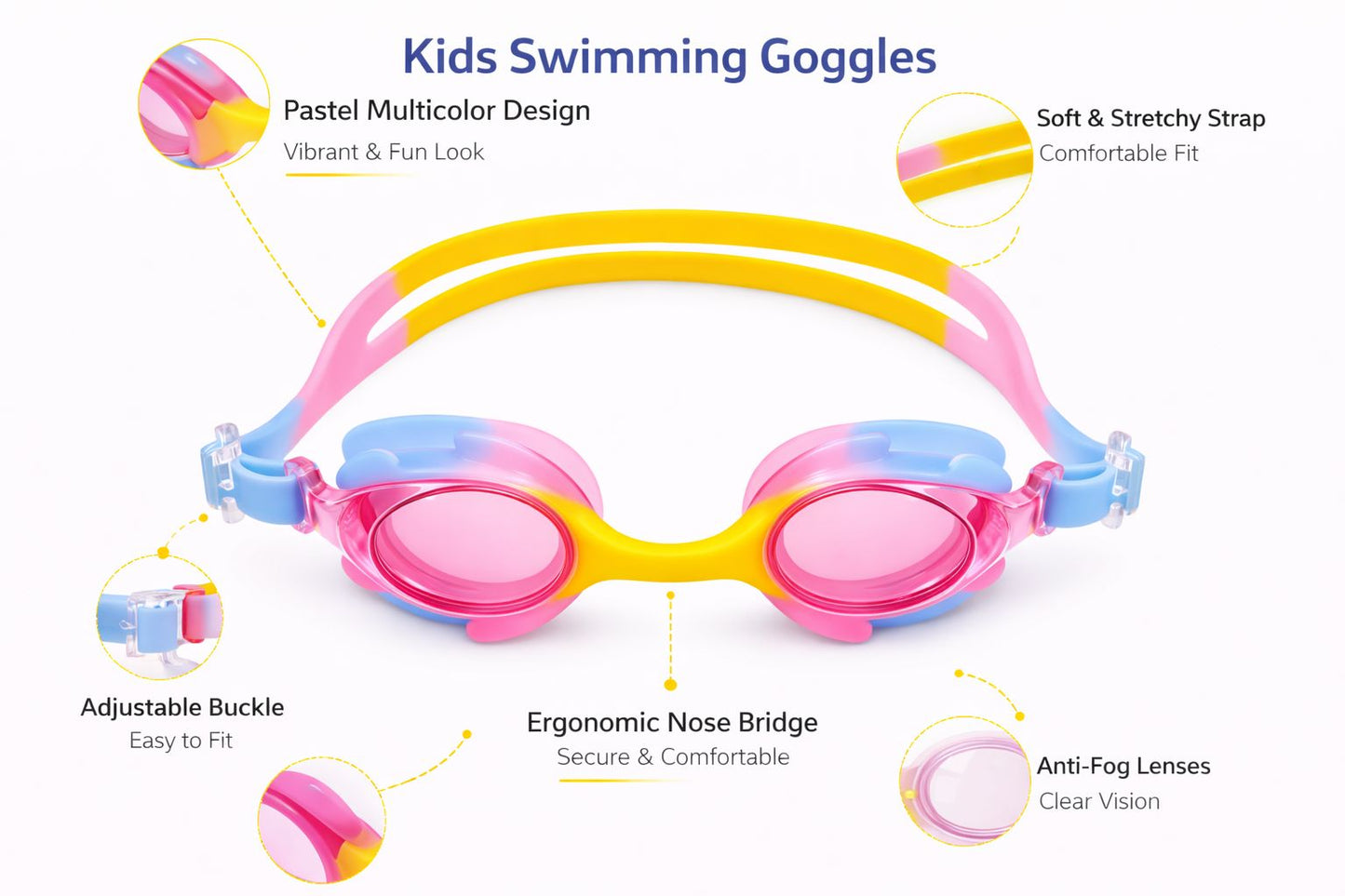 Swimming Goggles for Kids Boys Girls