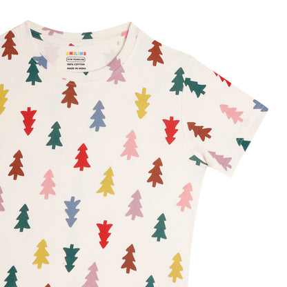 Boys Girls Christmas Special Round Neck Cotton Tshirt