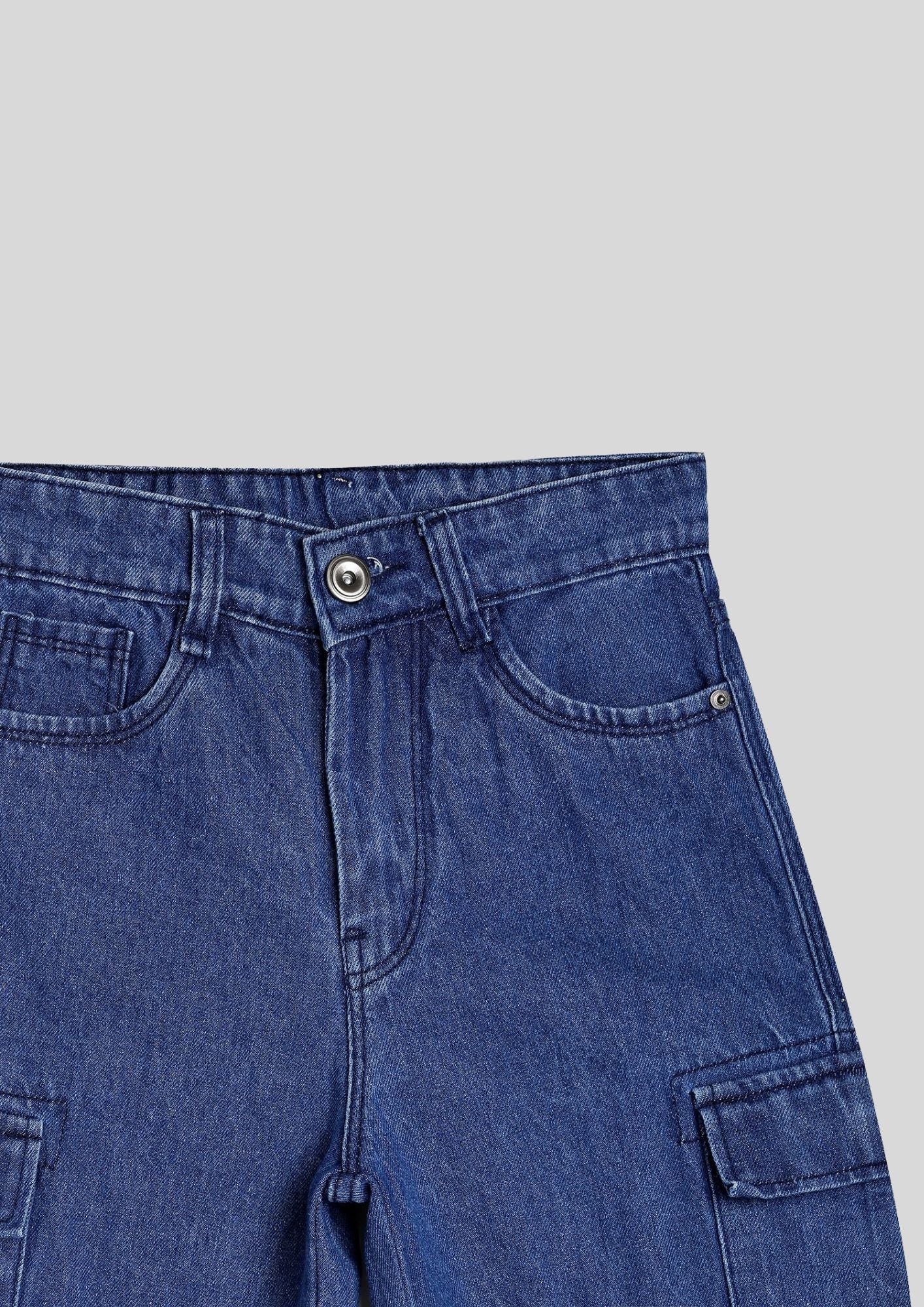 CHILINS Kids’ Blue Baggy Jeans with Logo T‑Shirt – Trendy Casual Wear for Boys