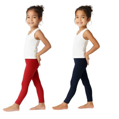 Lycra Cotton Legging for Girls Blue,Red