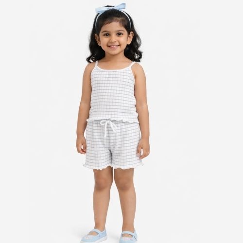 CHILINS Girls Cotton Camisole & Shorts Set – Soft Summer Comfort Wear