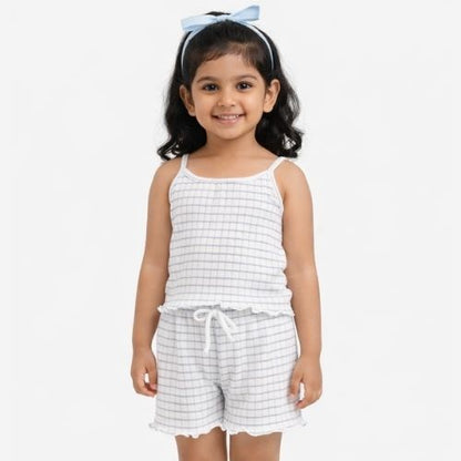 CHILINS Girls Cotton Camisole & Shorts Set – Soft Summer Comfort Wear