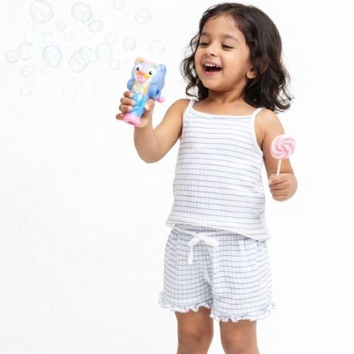 CHILINS Girls Cotton Camisole & Shorts Set – Soft Summer Comfort Wear