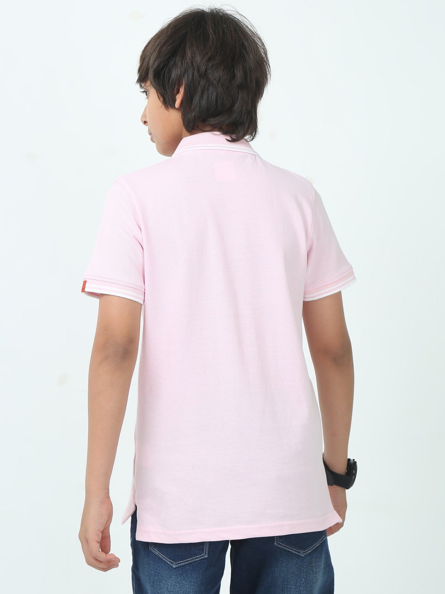 Chilins Kids Solid Polo Tshirt, Color-  Pink