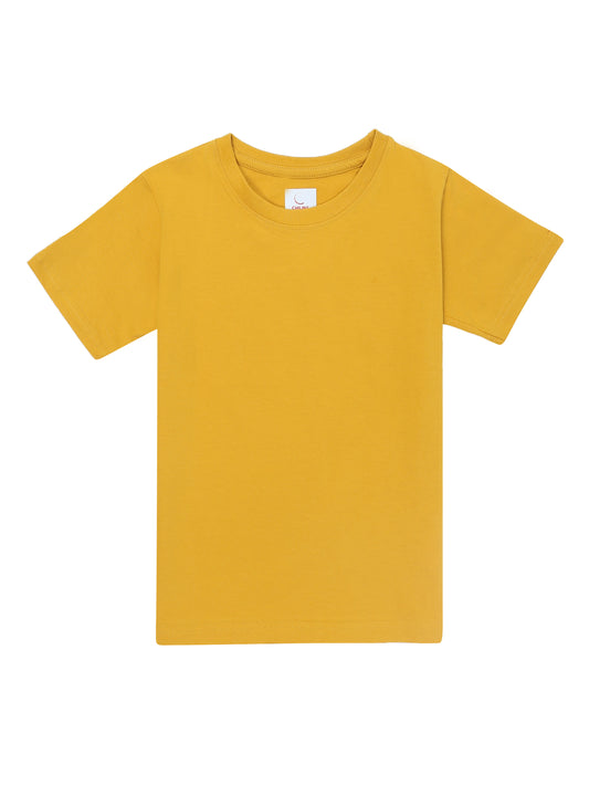 Kids Round Neck T-Shirt Half Sleeves 100% Cotton Plain Solid Color Tshirt