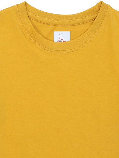 Kids Round Neck T-Shirt Half Sleeves 100% Cotton Plain Solid Color Tshirt