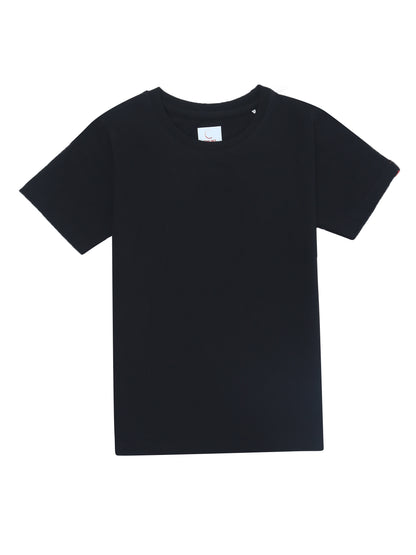 Kids Round Neck T-Shirt Half Sleeves 100% Cotton Plain Solid Color Tshirt