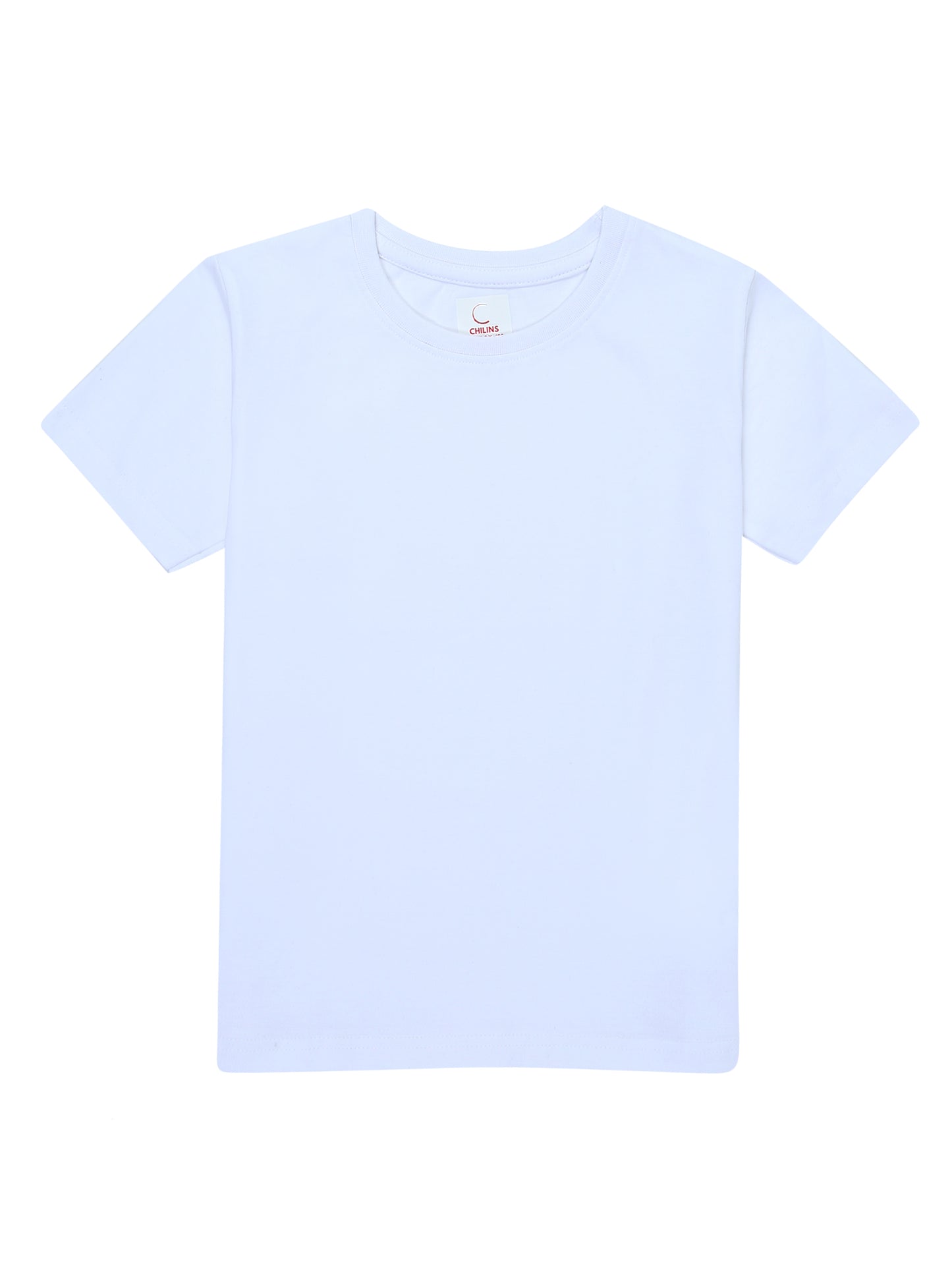 Kids Round Neck T-Shirt Half Sleeves 100% Cotton Plain Solid Color Tshirt