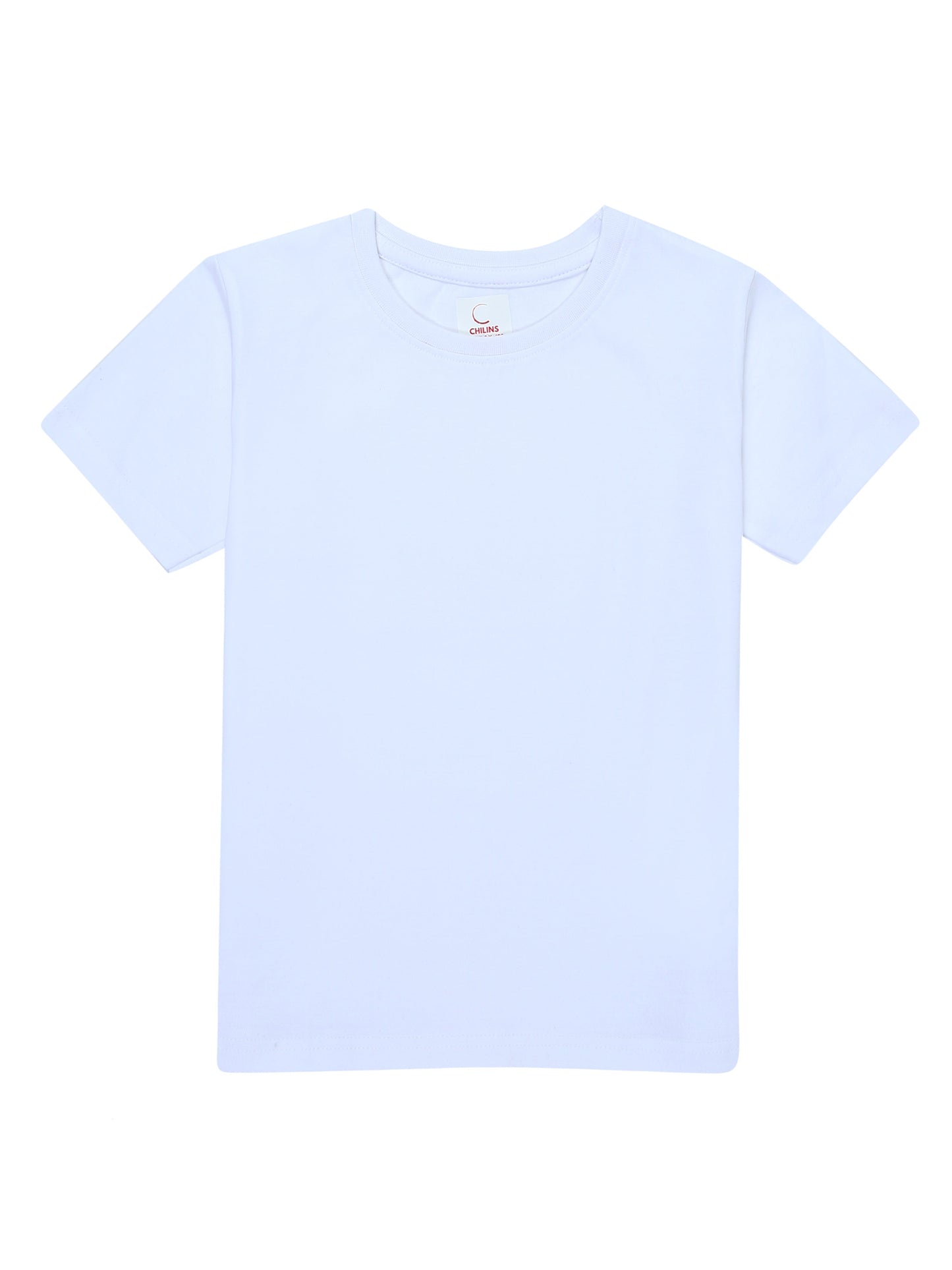 Kids Round Neck T-Shirt Half Sleeves 100% Cotton Plain Solid Color Tshirt