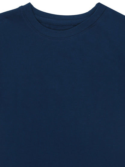 Kids Round Neck T-Shirt Half Sleeves 100% Cotton Plain Solid Color Tshirt