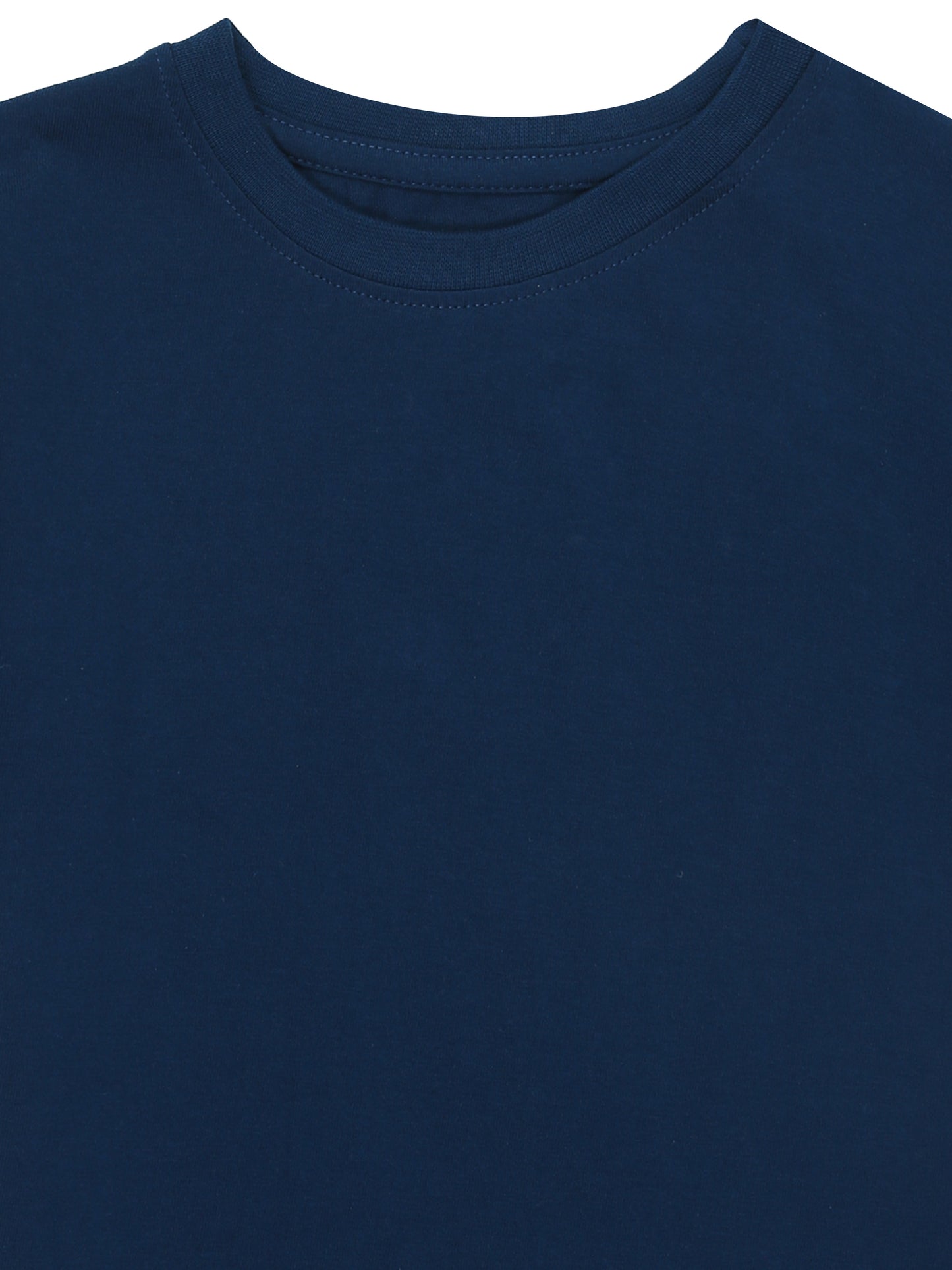 Kids Round Neck T-Shirt Half Sleeves 100% Cotton Plain Solid Color Tshirt