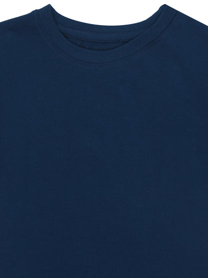Kids Round Neck T-Shirt Half Sleeves 100% Cotton Plain Solid Color Tshirt