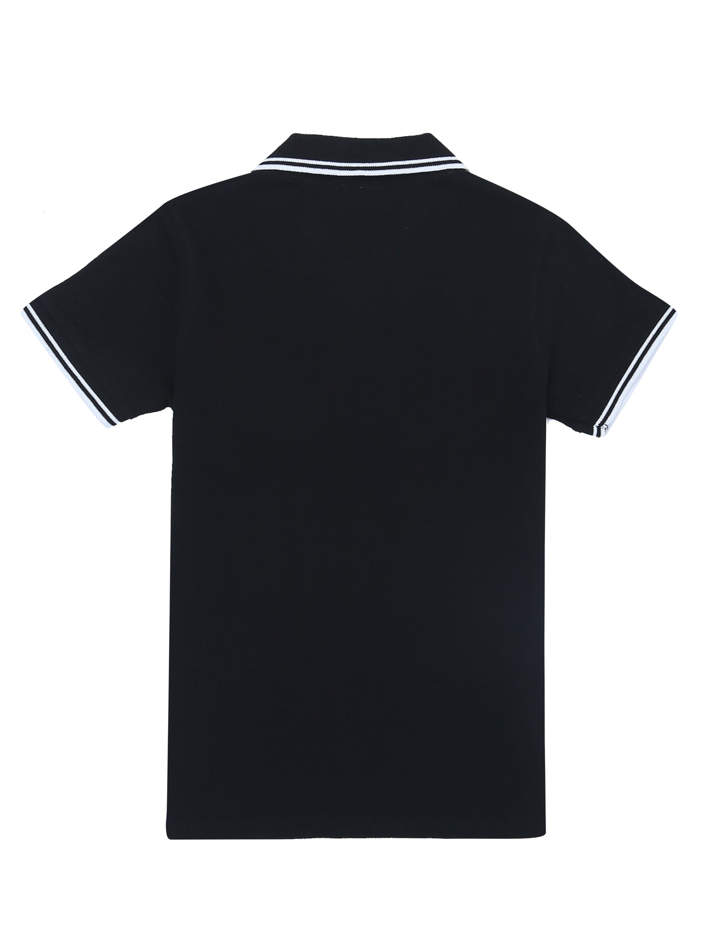 Chilins Kids Solid Polo Tshirt, Color - Black
