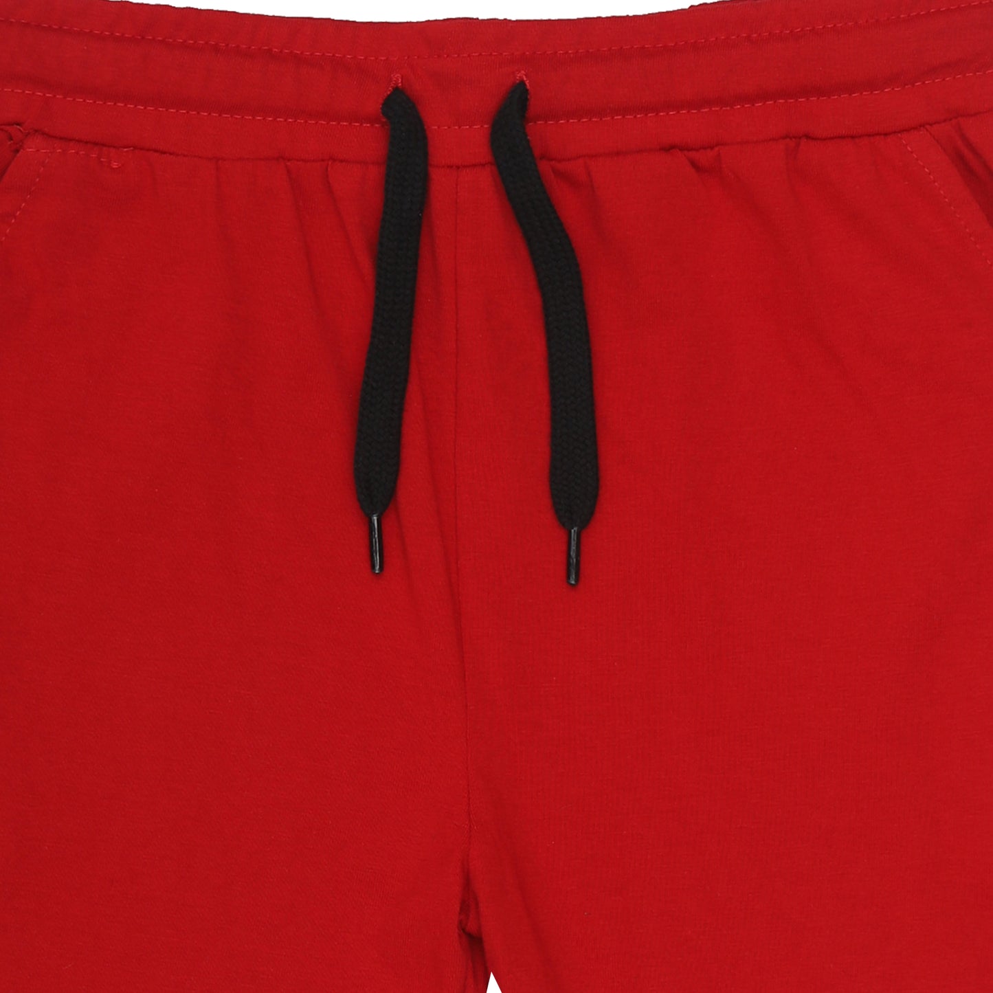 Kids Cotton Shorts Black & Red