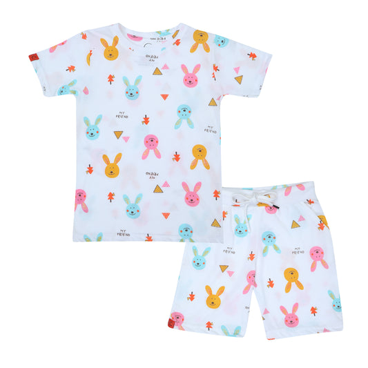 Chilins Boys Coord Set, Color- White